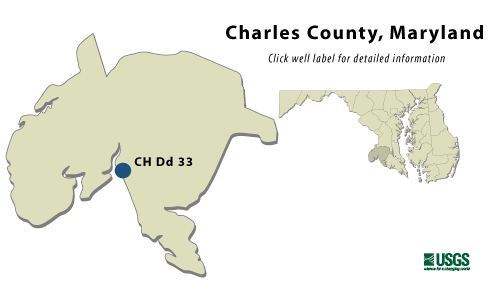 Map of Maryland and Delaware counties, name labeled, clickable imagemap